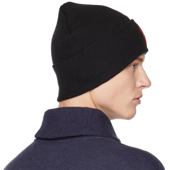 Polo Ralph Lauren Black Big Pony Hat Beanie $48 - Picture 2 of 8